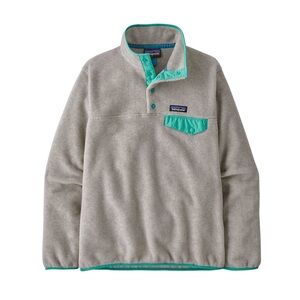 patagonia | lightweight synchilla snap-t pullover - oatmeal heather / teal